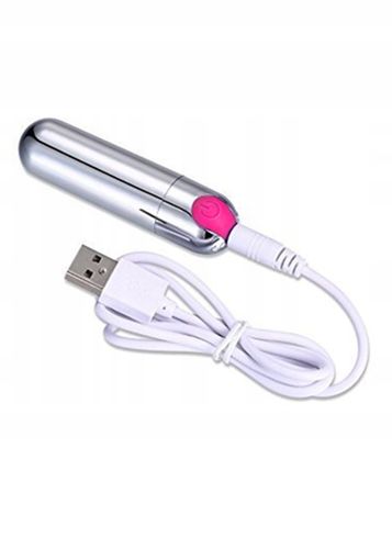 Wibrator-Strong Bullet Vibrator Silver USB 10 Func na Arena.pl