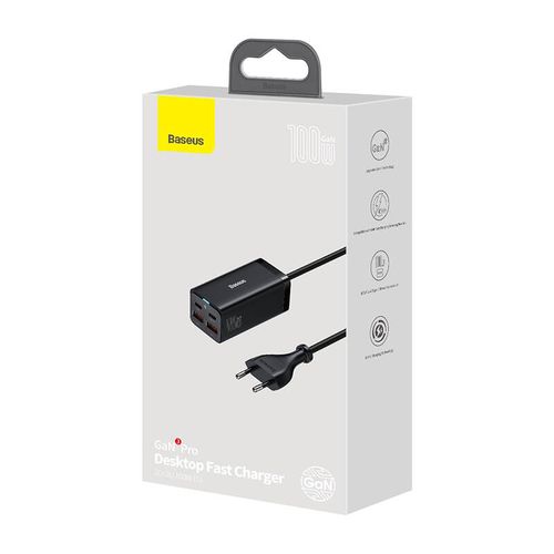ładowarka sieciowa baseus gan3 pro 2xusb-c + 2xusb, 100w (czarna) na Arena.pl