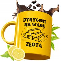 Złoty Kubek Premium Dla Dyrygenta Prezent Z Nadrukiem Ze Zdjęciem