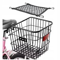 KOSZ NA ROWER METALOWY TYLNY KOSZYK ROWEROWY NA BAGAŻNIK Z SIATKĄ