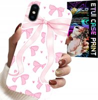 ETUI DO IPHONE X / XS - RÓŻOWE WSTAZKI WSTĄZKA MODNE WZORY CASE