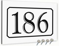 Tabliczka adresowa Nierdzewna Tablica adres domu Biała 30x20 Różne wzory