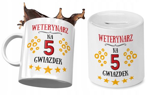 Dla Weterynarza Zestaw Kubek + Skarbonka Prezent Z Nadrukiem Ze Zdjęciem na Arena.pl