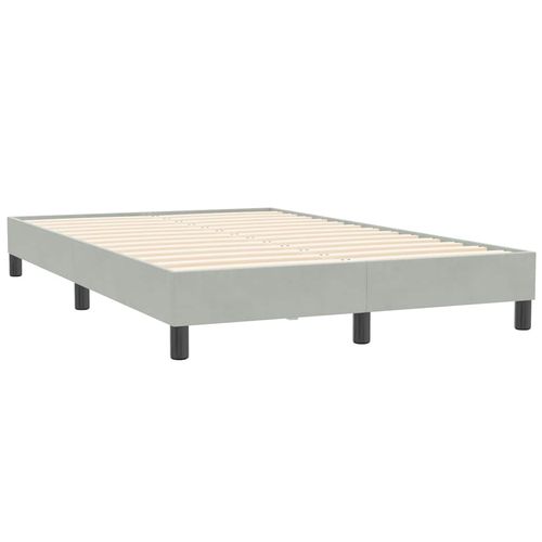 Łóżko Box Spring bez materaca Jasnoszary 120x210 cm Aksamit na Arena.pl
