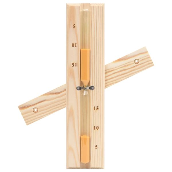 Termohigrometr i klepsydra do sauny, lite drewno sosnowe zdjęcie 9