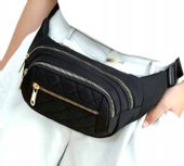 Nerka Damska Pojemna miejska Wodoodporna na pasku  R23_Czarny