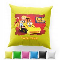 POSZEWKA Z NADRUKIEM BAWEŁNIANA 40x40CM - BOB BUDOWNICZY BAJKA DLA DZIECI