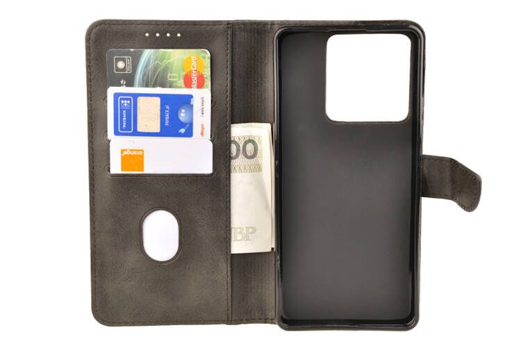 Etui portfel Wallet do Xiaomi Redmi Note 13 5G czarny zdjęcie 3