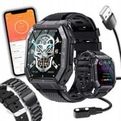 SMARTWATCH MĘSKI MILITARNY WODOODPORNY ROZMOWY WIELOFUNKCYJNY POLSKIE MENU
