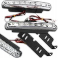 MOCNE LAMPY DO JAZDY DZIENNEJ 9 LED OKRĄGŁE HOMOLOGACJA ŚWIATŁA DZIENNE DRL