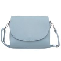 VERA PELLE torebka damska skórzana listonoszka 3 komorowa V020 j.niebieska