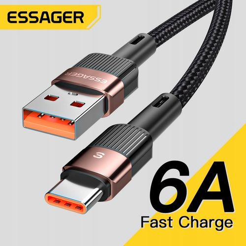 Kabel USB 6A Typ C QC 66W do HUAWEI XIAOMI SAMSUNG na Arena.pl
