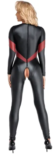 cottelli party kombinezon czarny matowy z czerwonymi akcentami m na Arena.pl