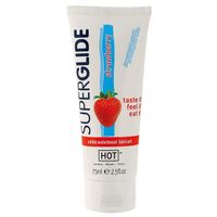 żel hot superglide strawberry  75ml edible lubricant waterbased