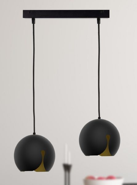 Lampa wisząca 2xE27 MALAGA BLACK zdjęcie 4