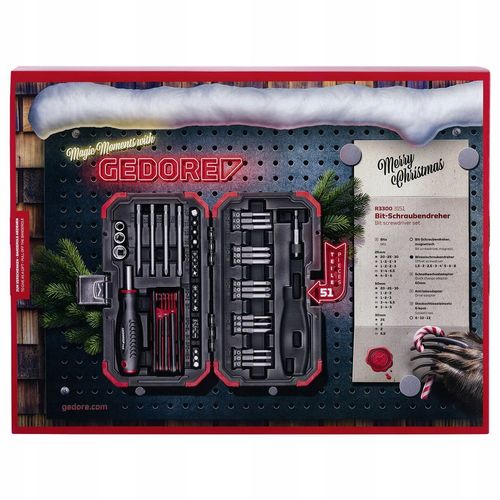 Kalendarz adwentowy ZESTAW narzędzia GEDORE red 51-częściowy na Arena.pl