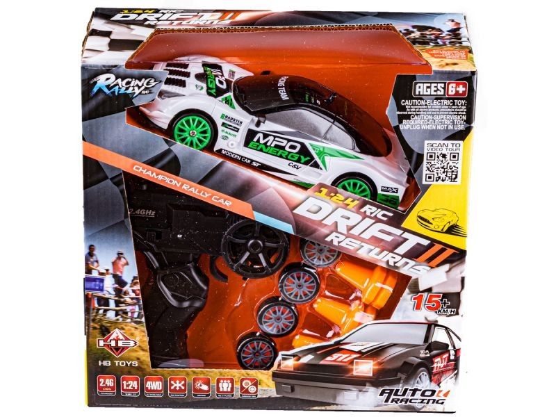 Samochód Do Driftu, Auto RC Drift 1:24 2,4 GHz 4WD BIAŁY zdjęcie 3