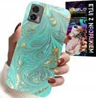 ETUI DO MOTOROLA EDGE 30 NEO - MARMURKOWE WZORY + FOLIA HYDROŻEL
