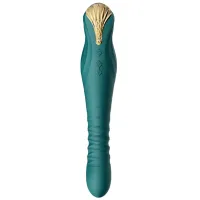 zalo king turquoise green - urządzenie intymne powerthrust, 30 cm