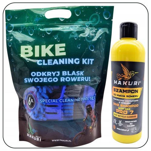 Zestaw do CZYSZCZENIA MYCIA Roweru / 6 x Szczotki / Szampon z woskiem na Arena.pl