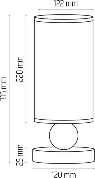 Lampa nocna Bolla szara zdjęcie 7