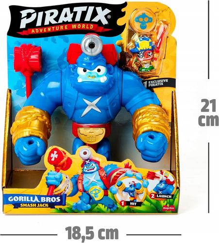 PIRATIX Crazy Jungle Niebieski Goryl Smash Jack na Arena.pl