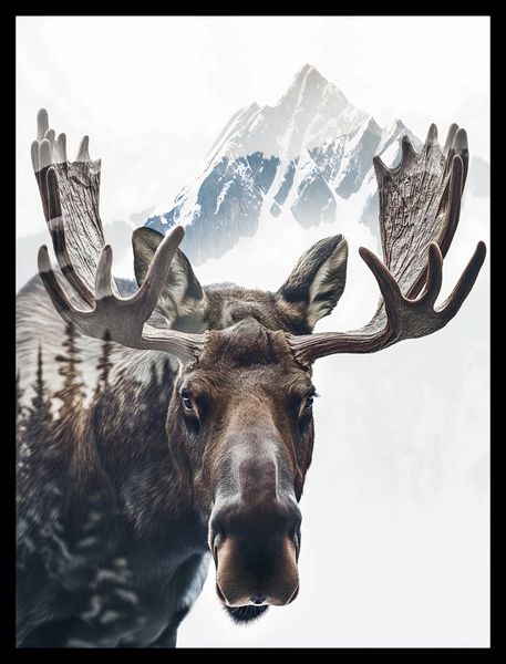 Plakat 30x40cm Łoś Duch Lasu zdjęcie 2