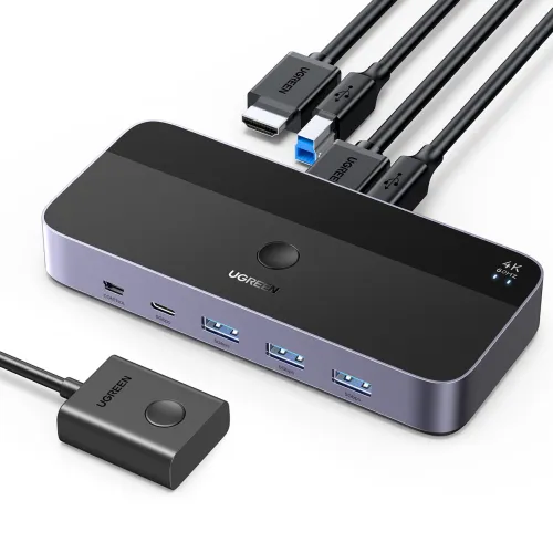 przełącznik kvm ugreen cm664 hdmi switch 2w1 - czarny na Arena.pl