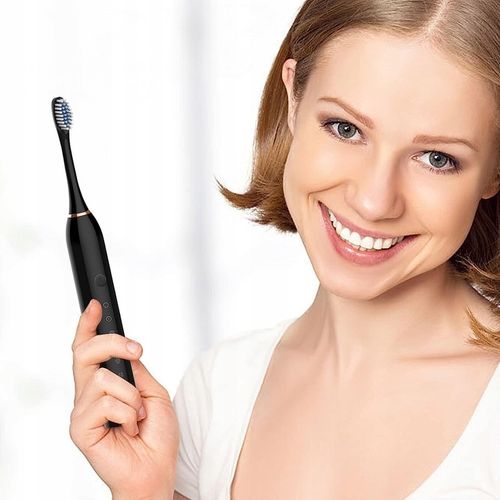 SZCZOTECZKA SONICZNA DO ZĘBÓW ELEKTRYCZNA Z MASAŻEM 4 KOŃCÓWKI 6 TRYBÓW na Arena.pl