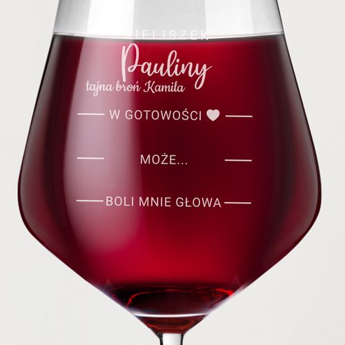 Kieliszek do wina XXL 860 ml MEGA z GRAWEREM dla niej z pudełkiem na Arena.pl