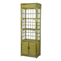 RattaNeo Coral e150 etażerka oliwka rattan naturalny