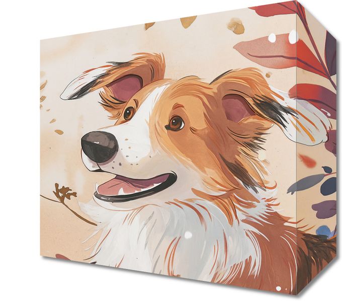 Obraz 20x20cm Collie Jesienną Porą zdjęcie 1