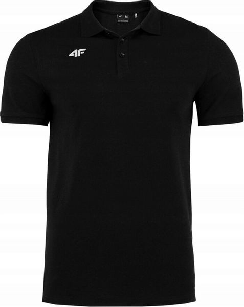 4F KOSZULKA POLO CZARNA POLÓWKA 100% BAWEŁNA TSM008B r. L zdjęcie 1