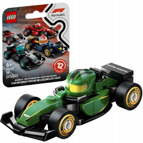 71049 - lego minifigures - bolid formuła f1 aston martin na Arena.pl