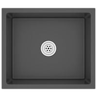 Ręcznie robiony zlew kuchenny, czarny, stal nierdzewna