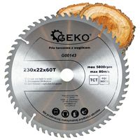 PIŁA TARCZA WIDIOWA DO CIĘCIA DREWNA 230x22 60 ZĘBÓW GEKO G00143