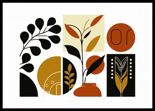 Plakat 59,4x42cm Kolaż Botaniczny na Arena.pl