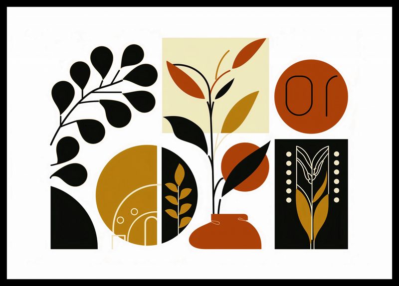 Plakat 59,4x42cm Kolaż Botaniczny zdjęcie 2