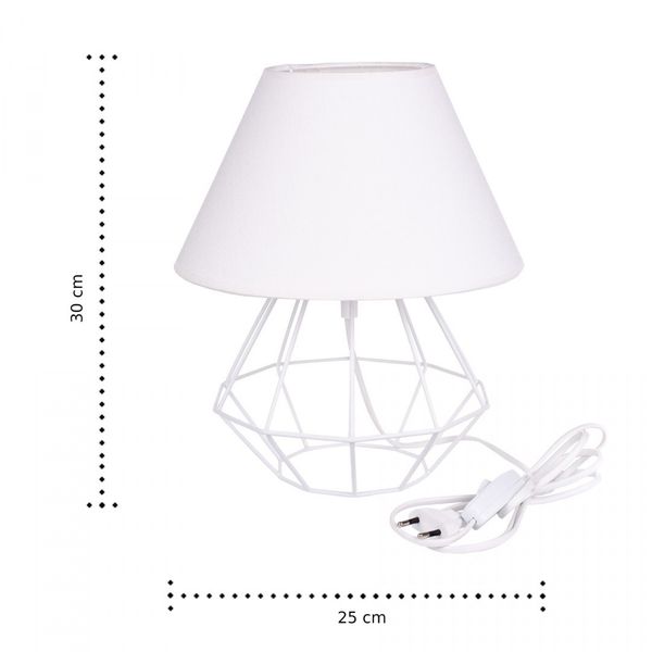 Lampka nocna 1xE27 PATI WHITE/WHITE zdjęcie 4