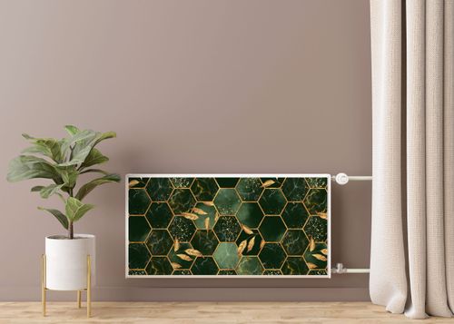 Maskownica MAGNETYCZNA Na Kaloryfer MOZAIKA Marmur Liście 80cm x 60cm na Arena.pl