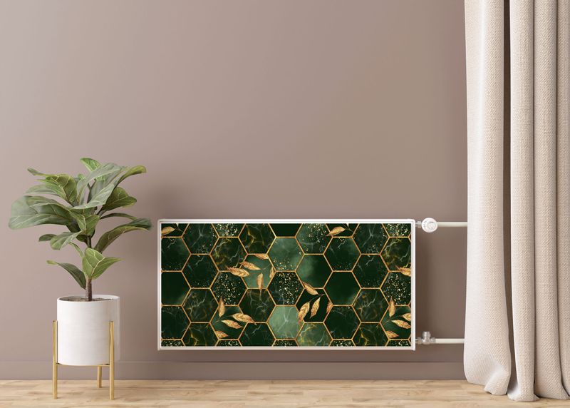 Maskownica MAGNETYCZNA Na Kaloryfer MOZAIKA Marmur Liście 80cm x 60cm zdjęcie 7