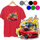 KOSZULKA DZIECIĘCA T-SHIRT Z NADRUKIEM - HOT WHEELS AUTKA - XL 158-164