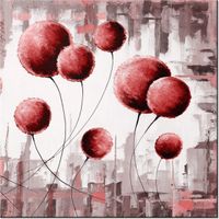 50CM 50CM OBRAZ ABSTRAKCYJNE DMUCHAWCE CZERWIENI DRUK PŁÓTNO