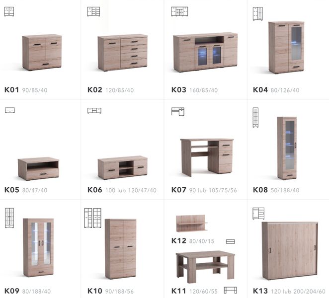 Witryna K8 z szufladą 50cm dużo kolorów zdjęcie 5