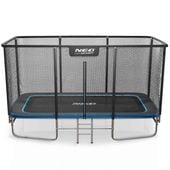 Trampolina ogrodowa prostokątna 14x10ft/427x305cm z siatką zewnętrzną i drabinką Neo-Sport