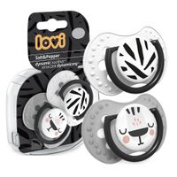 LOVI Smoczek uspokajający dynamiczny  SALT & PEPPER 3-6m