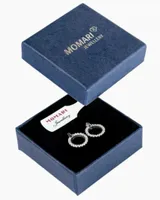 KOLCZYKI SREBRNE 925 KÓŁKA CYRKONIE SZTYFT