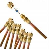 Zestaw 10 x Zawór Schradera 6 mm 1/4" do lodówki Bosch długość 50 mm