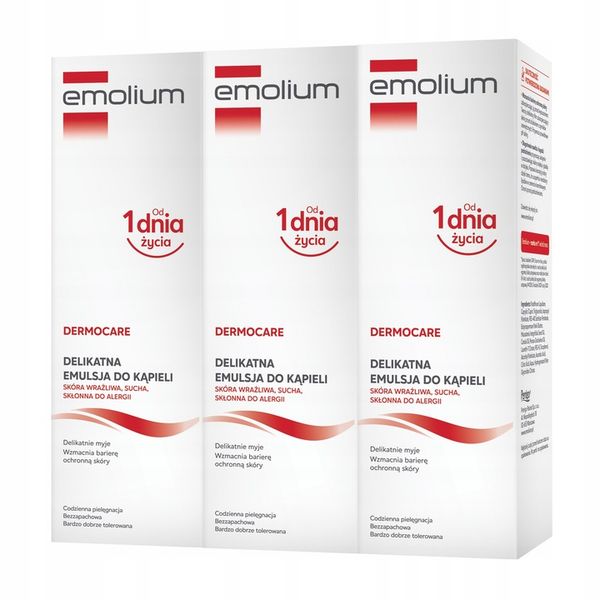 EMOLIUM DERMOCARE Emulsja Do Kąpieli 400 ML x3 zdjęcie 1