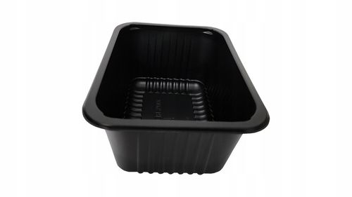 Pojemnik PP czarny do sałatek surówek dań gorących 1400ml z wieczkiem 40szt na Arena.pl